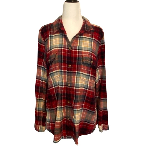 American Eagle Outfitters Button Down Flannel Shirt Size XL